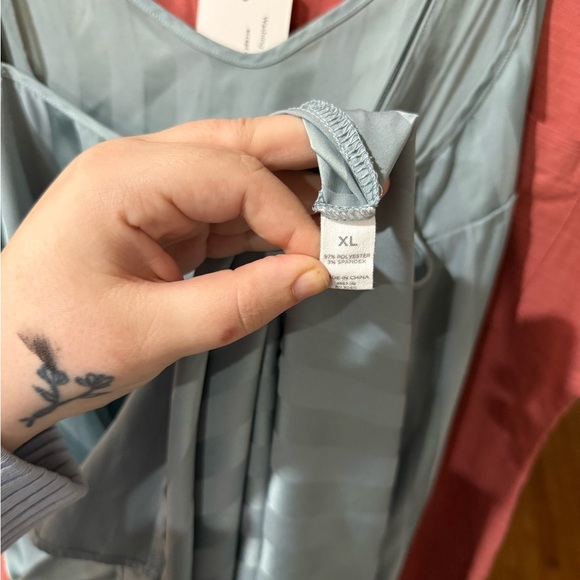 Danskin Gray and Green Sleeveless slip midi Dress size Xl - Picture 9 of 10